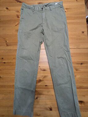 Ledbury The Richmond Chino Pant Men's 33x33 Olivine Cotton Twill Excellent Used